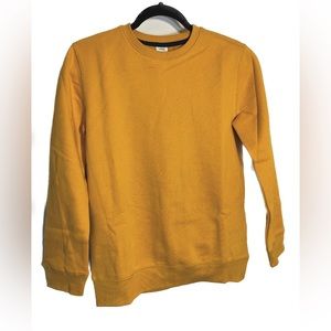 Amazon Essentials XL(12) yellow sweater sweatshirt long sleeve soft warm uniform